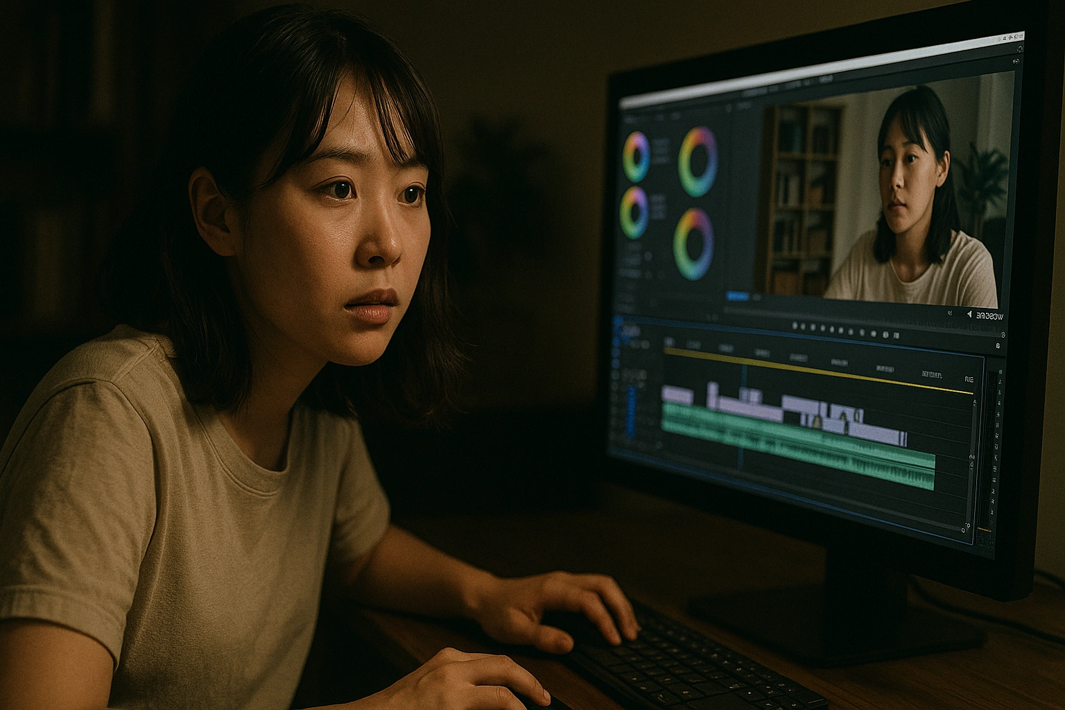 編集とドキュメンタリー感をイメージしたビジュアル