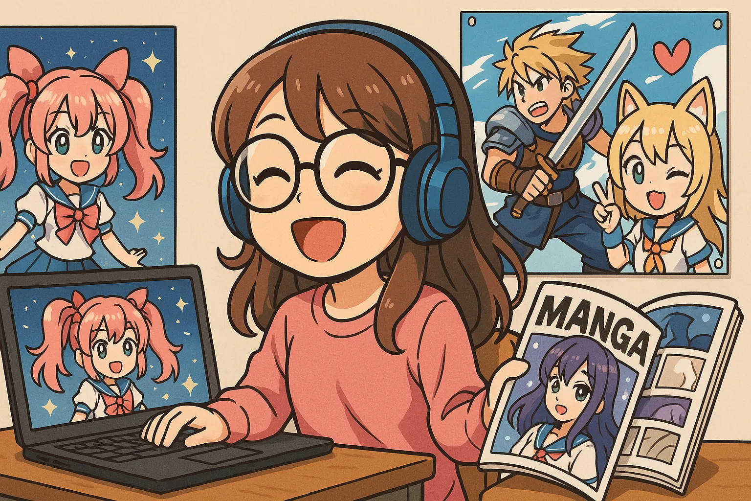 二次元文化の影響を示すイメージ