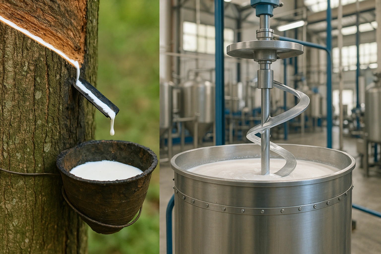 ラテックスと製造工程イメージ